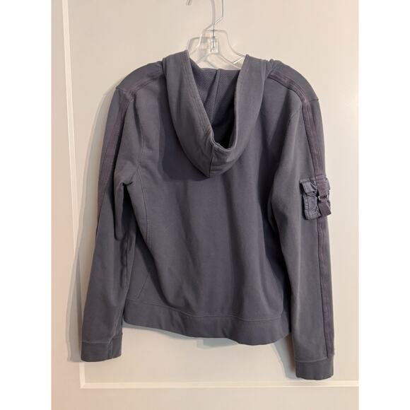 Gloria Vanderbilt 2 Piece Track Suit Lounge Gray Sz L Workout Hood Zip Pull On - Picture 10 of 16